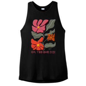 Yes She Did Boho Floral Kamala Wins She Won! Ladies PosiCharge Tri-Blend Wicking Tank