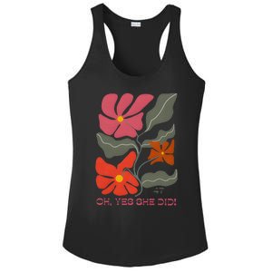 Yes She Did Boho Floral Kamala Wins She Won! Ladies PosiCharge Competitor Racerback Tank