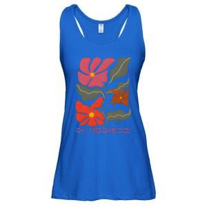 Yes She Did Boho Floral Kamala Wins She Won! Ladies Essential Flowy Tank