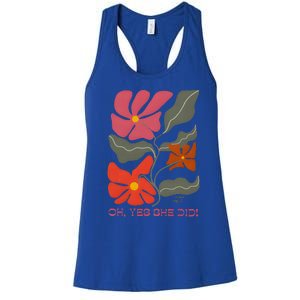 Yes She Did Boho Floral Kamala Wins She Won! Women's Racerback Tank