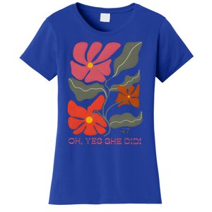 Yes She Did Boho Floral Kamala Wins She Won! Women's T-Shirt