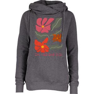 Yes She Did Boho Floral Kamala Wins She Won! Womens Funnel Neck Pullover Hood