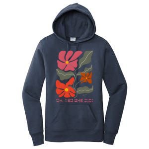 Yes She Did Boho Floral Kamala Wins She Won! Women's Pullover Hoodie