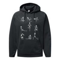 Yoga Skeleton For A Yoga Fan Performance Fleece Hoodie