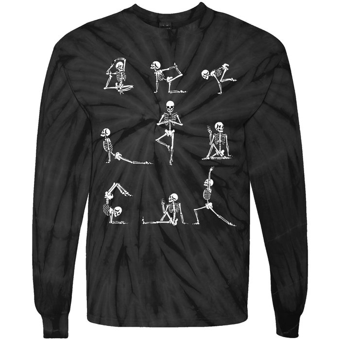 Yoga Skeleton For A Yoga Fan Tie-Dye Long Sleeve Shirt