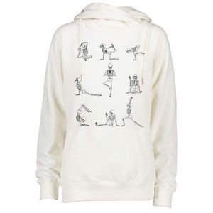 Yoga Skeleton for a Yoga Fan Womens Funnel Neck Pullover Hood