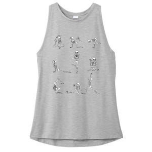 Yoga Skeleton for a Yoga Fan Ladies PosiCharge Tri-Blend Wicking Tank