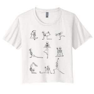 Yoga Skeleton for a Yoga Fan Women's Crop Top Tee