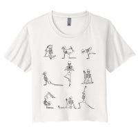 Yoga Skeleton for a Yoga Fan Women's Crop Top Tee