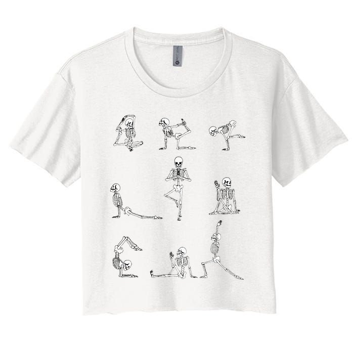 Yoga Skeleton for a Yoga Fan Women's Crop Top Tee