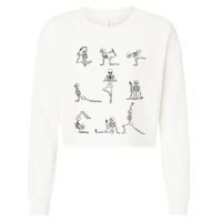 Yoga Skeleton for a Yoga Fan Cropped Pullover Crew