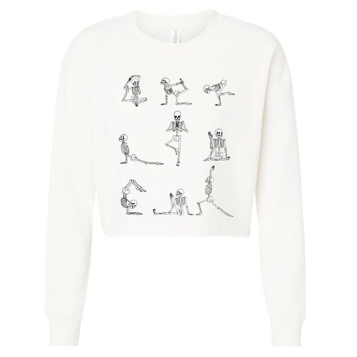 Yoga Skeleton for a Yoga Fan Cropped Pullover Crew