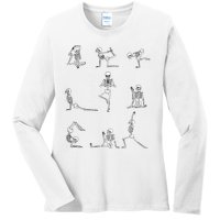 Yoga Skeleton for a Yoga Fan Ladies Long Sleeve Shirt