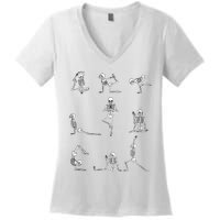 Yoga Skeleton for a Yoga Fan Women's V-Neck T-Shirt