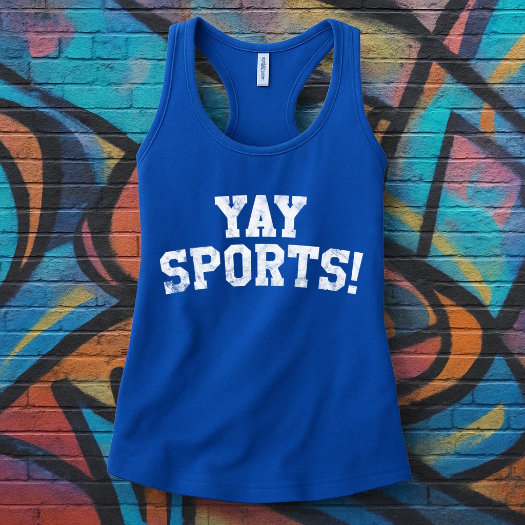 Yay Sports! Funny Sports Gift Womens Tank Top