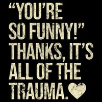You're So Funny Thanks It's All Of The Trauma Cropped Pullover Crew