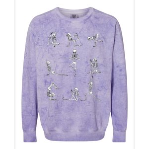 Yoga Skeleton For A Yoga Fan Colorblast Crewneck Sweatshirt