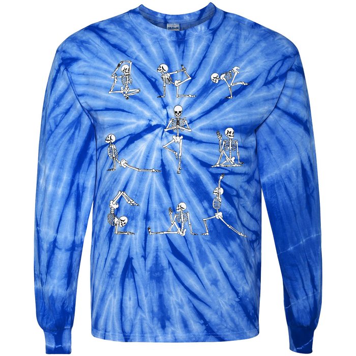 Yoga Skeleton For A Yoga Fan Tie-Dye Long Sleeve Shirt