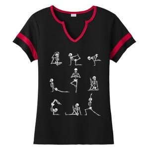 Yoga Skeleton For A Yoga Fan Ladies Halftime Notch Neck Tee