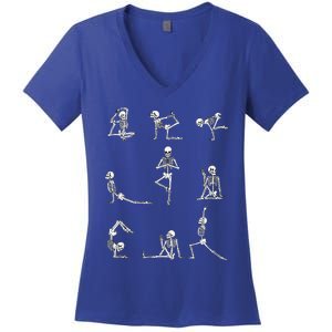 Yoga Skeleton For A Yoga Fan Women's V-Neck T-Shirt