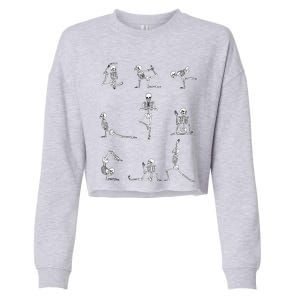 Yoga Skeleton For A Yoga Fan Cropped Pullover Crew