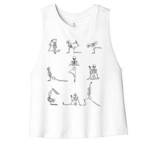 Yoga Skeleton For A Yoga Fan Women's Racerback Cropped Tank