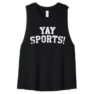 Yay Sports! Funny Sports Women's Racerback Cropped Tank