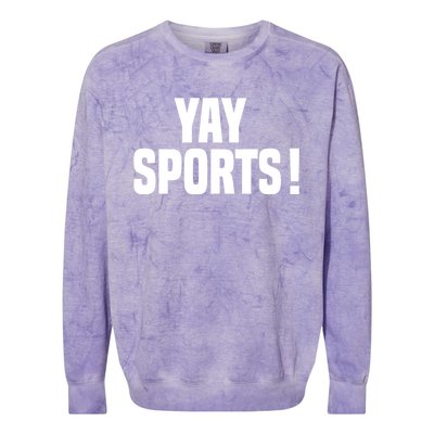 Yay Sports Funny Football Colorblast Crewneck Sweatshirt