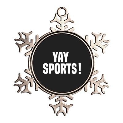 Yay Sports Funny Football Metallic Star Ornament