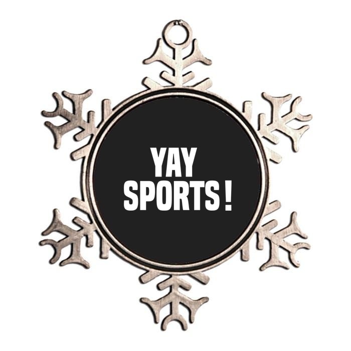 Yay Sports Funny Football Metallic Star Ornament