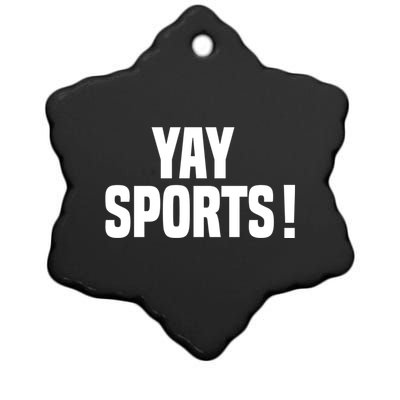 Yay Sports Funny Football Ceramic Star Ornament