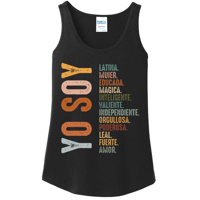 Yo Soy Funny Mexican Hispanic Heritage Month Ladies Essential Tank