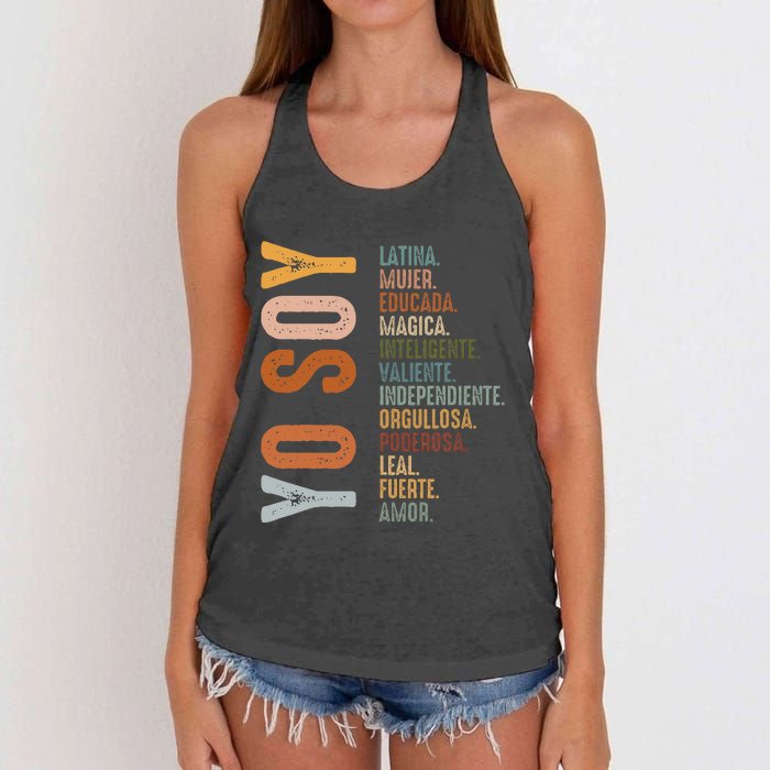 Yo Soy Funny Mexican Hispanic Heritage Month Women's Knotted Racerback Tank