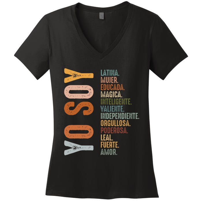 Yo Soy Funny Mexican Hispanic Heritage Month Women's V-Neck T-Shirt