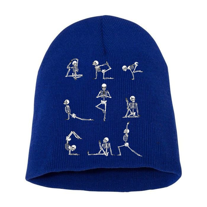 Yoga Skeleton For A Yoga Fan Short Acrylic Beanie