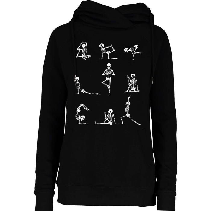 Yoga Skeleton For A Yoga Fan Womens Funnel Neck Pullover Hood