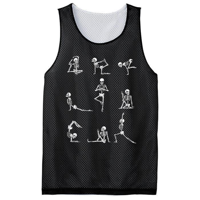 Yoga Skeleton For A Yoga Fan Mesh Reversible Basketball Jersey Tank