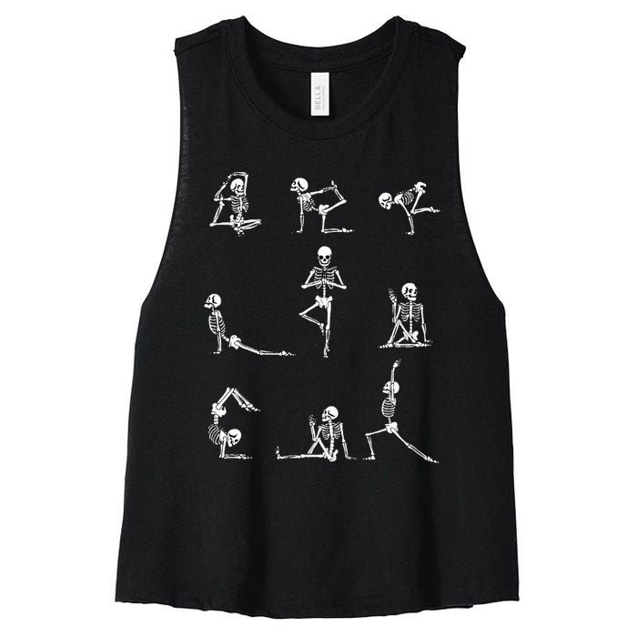 Yoga Skeleton For A Yoga Fan Women's Racerback Cropped Tank