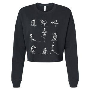 Yoga Skeleton For A Yoga Fan Cropped Pullover Crew