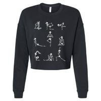 Yoga Skeleton For A Yoga Fan Cropped Pullover Crew