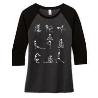 Yoga Skeleton For A Yoga Fan Women's Tri-Blend 3/4-Sleeve Raglan Shirt