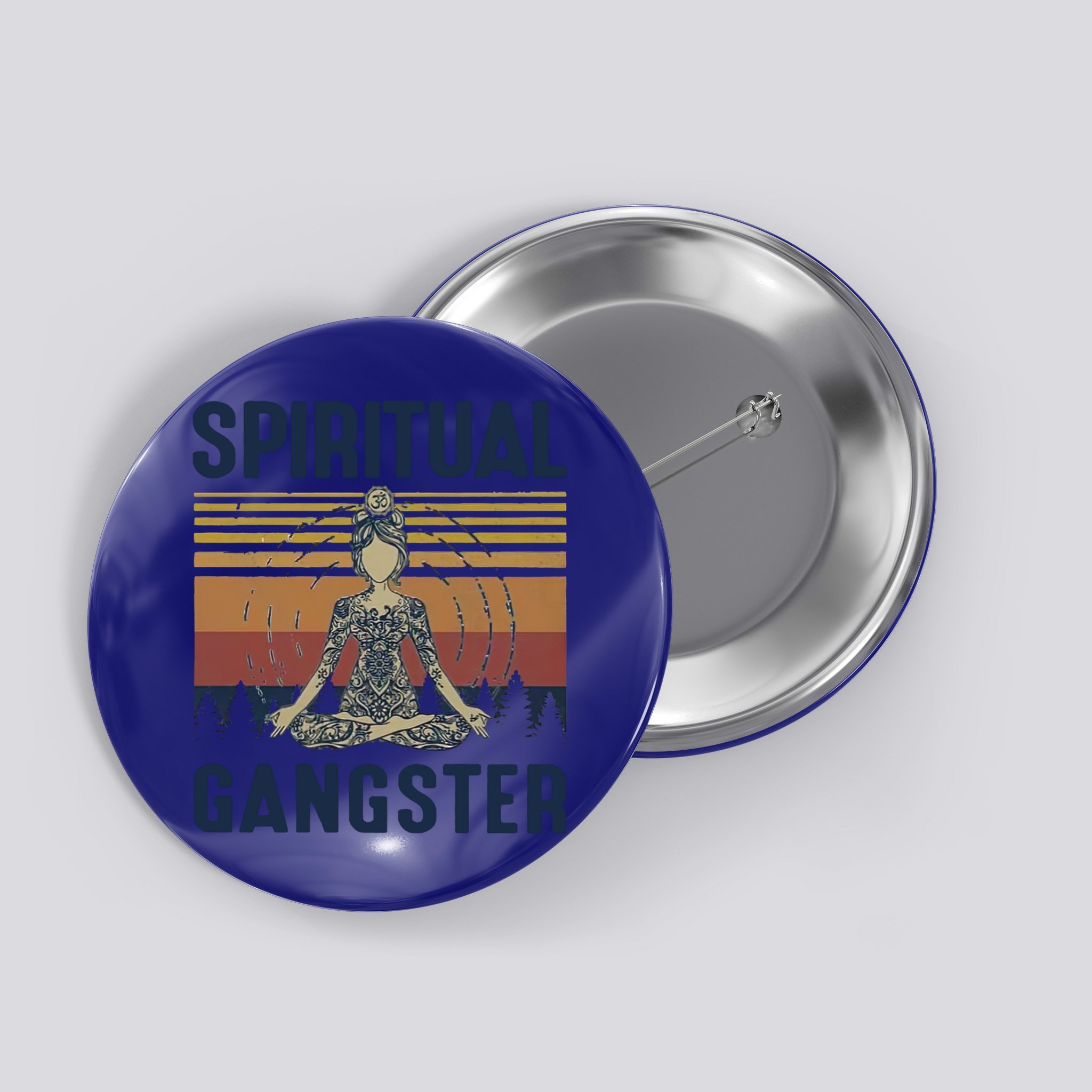 Yoga Spiritual Gangsters Vintage Yoga Lover Cool Gift Button