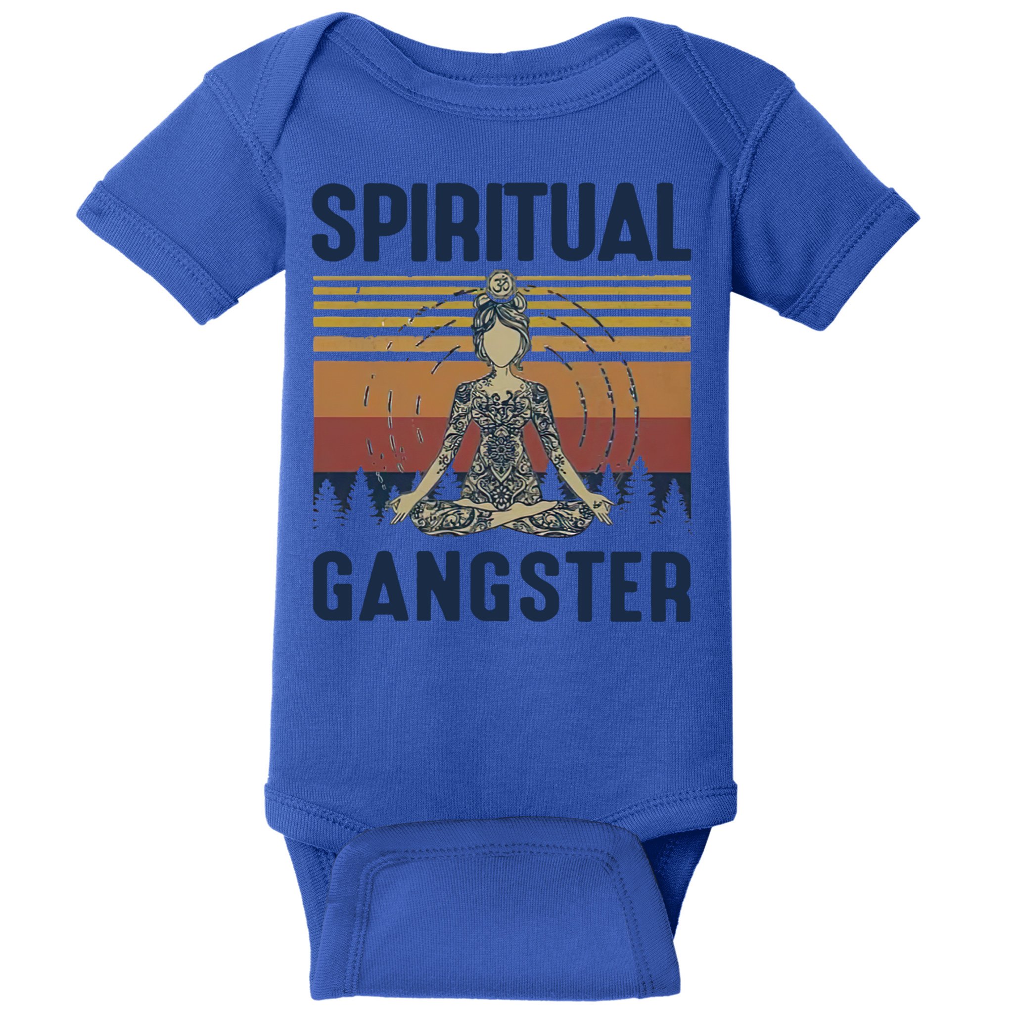 Yoga Spiritual Gangsters Vintage Yoga Lover Cool Gift Baby Bodysuit