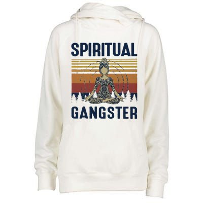 Yoga Spiritual Gangsters Vintage Yoga Lover Womens Funnel Neck Pullover Hood