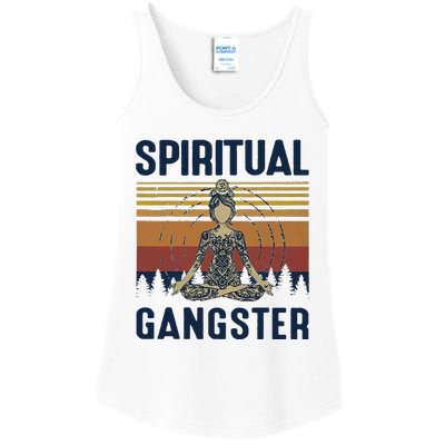 Yoga Spiritual Gangsters Vintage Yoga Lover Ladies Essential Tank