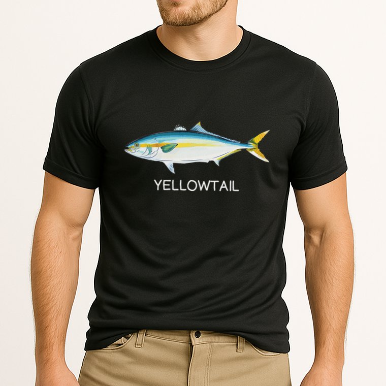 Yellowtail Saltwater Game Fish Cooling Performance Crew T-Shirt