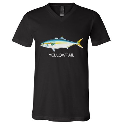 Yellowtail Saltwater Game Fish V-Neck T-Shirt