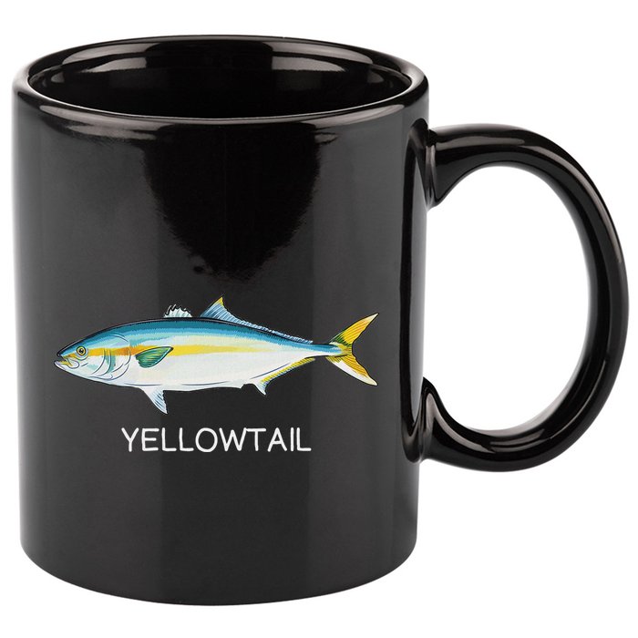 Yellowtail Saltwater Game Fish 11oz C Handle Ceramic Mug
