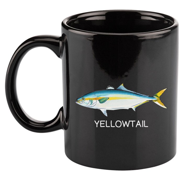 Yellowtail Saltwater Game Fish 11oz C Handle Ceramic Mug