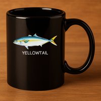 Yellowtail Saltwater Game Fish 11oz C Handle Ceramic Mug